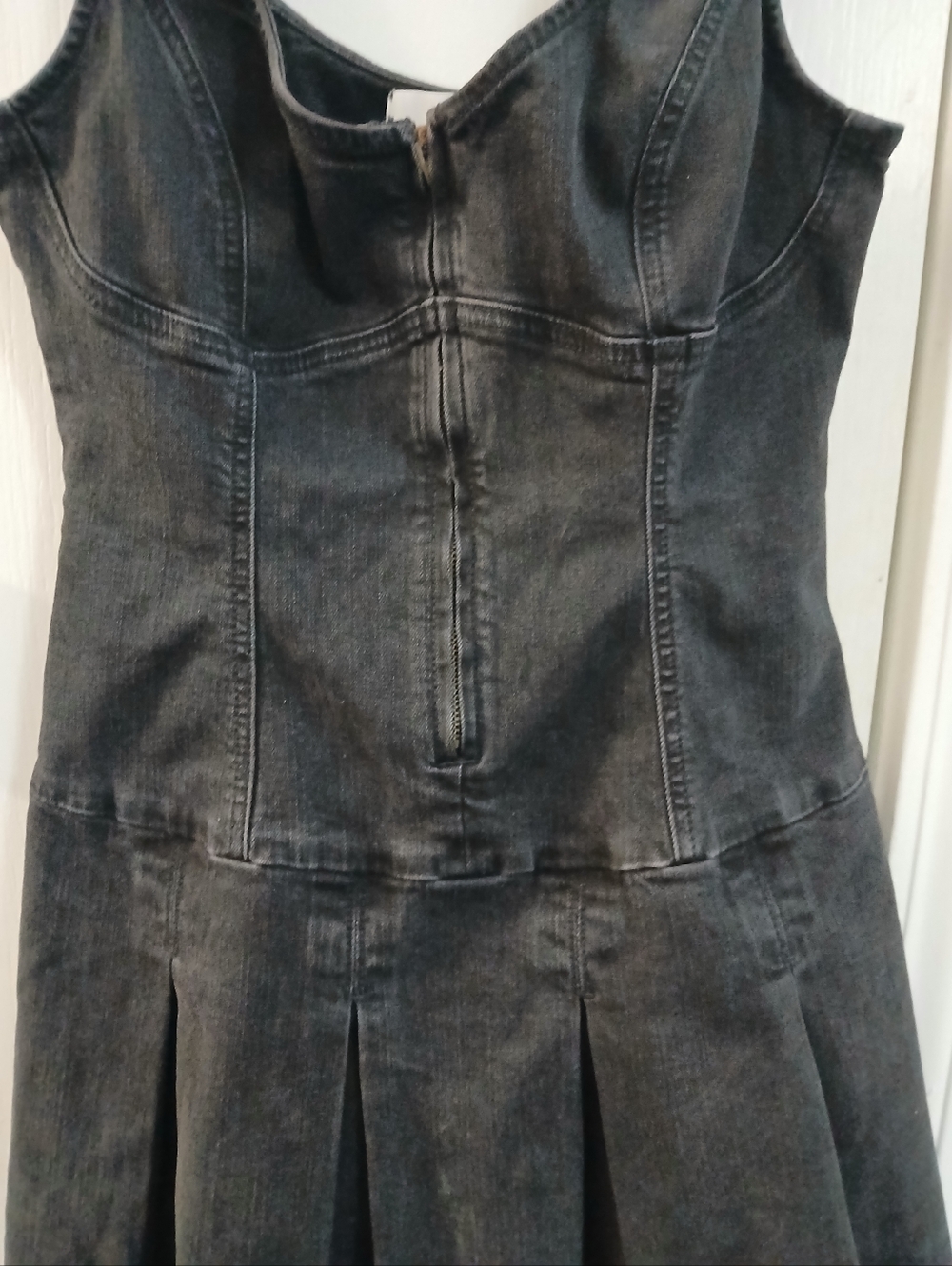 VS PINK DENIUM ZIP FRONT CORSET DRESS - Picture 4 of 12